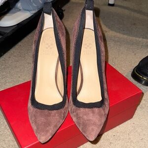 Vince Camuto Brown Suede Heels